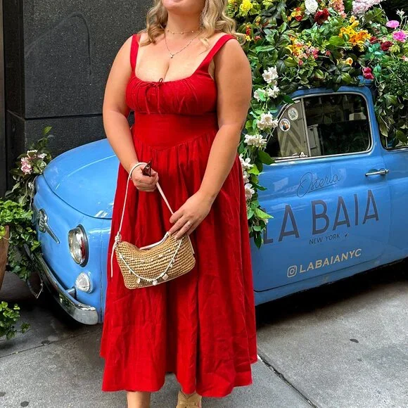 Balia Linen Dress in Sundried Tomato - Picture 5 of 6